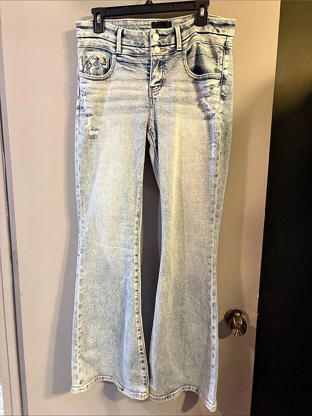 Buckle Black Flare Jeans Blue Waist 28 x 32